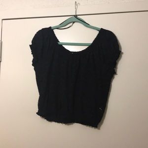 Black Lace Crop Top Aeropostale